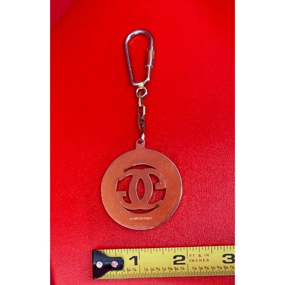 Gucci Logo GG Double G's Vintage Gold Tone Keychain 100% Authentic Guaranteed - Picture 16 of 16